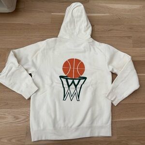 Off-White Cream Hoodie Personalized Basketball independent trading company Sz M